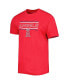 Фото #3 товара Men's Red, Navy Los Angeles Angels Badge T-shirt and Pants Sleep Set