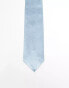 Six Stories satin tie in dusty blue