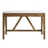 46" A-Frame Desk with White Faux-Marble Top and Walnut Base