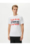 Фото #3 товара 4sam10025hk 000 Beyaz Erkek Jersey Pamuk Kısa Kollu T-shirt