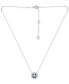 Фото #2 товара Giani Bernini cubic Zirconia & Black Enamel Smile Emoji Pendant Necklace in Sterling Silver, 16" + 2" extender, Created for Macy's