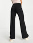 Фото #6 товара ASOS DESIGN Petite basic wide leg jersey trouser in black