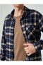 Фото #51 товара Рубашка мужская Koton Lacivert Ekose 4Wam60004Hw 7C1 из акрила с длинным рукавом