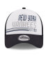 ფოტო #3 პროდუქტის Men's White/Navy New York Yankees Stacked A-Frame Trucker 9Forty Adjustable Hat