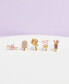 Фото #3 товара Crystal Pink Candy Sweet Tooth Stud Earring Set