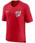 Фото #2 товара Футболка Nike мужская красная Washington Nationals Authentic Collection Pregame Performance V-Neck