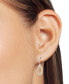 ფოტო #2 პროდუქტის Diamond Orbital Teardrop Drop Earrings (1/10 ct. tw.) in Sterling Silver & 14k Gold-Plate