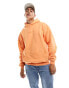 Sean John script pullover hoodie in orange with chest print