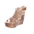 Фото #4 товара Bed Stu Petra F394003 Womens Brown Leather Hook & Loop Wedges Sandals Shoes 10