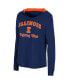 Фото #2 товара Women's Navy Illinois Fighting Illini Catalina Hoodie Long Sleeve T-shirt