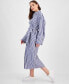 ფოტო #3 პროდუქტის Women's Striped Long-Sleeve Cotton Shirtdress