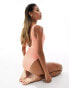 Фото #4 товара River Island textured swimsuit in coral