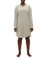 ფოტო #1 პროდუქტის GapBody Women's Henley Dorm Long-Sleeve Sleepshirt