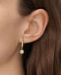 ფოტო #5 პროდუქტის Sadie Glitz Disc Gold-Tone Stainless Steel Hoop Earrings