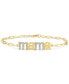 ფოტო #1 პროდუქტის Diamond "Mama" Link Bracelet (1/10 ct. t.w.) in 14k Gold-Plated Sterling Silver