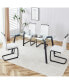 Фото #1 товара Rectangular Glass Dining Set with 4 Chairs