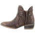 Corral Boots HandCut Round Toe Cowboy Booties Womens Brown Casual Boots Q5019