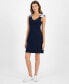 Фото #1 товара Women's Cotton V-neck Sleeveless Tie-Strap Dress