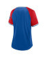 ფოტო #3 პროდუქტის Women's Royal Chicago Cubs Glitz & Glam League Diva Raglan V-Neck T-shirt