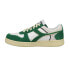 Фото #5 товара Diadora Magic Basket Low Suede Leather Lace Up Mens Green, White Sneakers Casua
