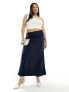 Фото #1 товара Nobody's Child Plus Mila midaxi skirt in navy