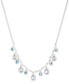 ფოტო #1 პროდუქტის Silver-Tone Crystal Frontal Necklace, 16" + 3" extender