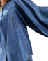 & Other Stories dropped shoulder denim shirt blue wash Verwaschenes Blau, XS - EU 32-34 - фото #2