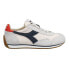 Diadora Equipe H Canvas Stone Wash Lace Up Mens Blue, White Sneakers Casual Sho