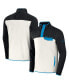 Фото #1 товара Men's NFL x Darius Rucker Collection by Black, Cream Carolina Panthers Micro Fleece Quarter-Snap Jacket