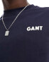 GANT back G box print t-shirt relaxed fit in navy