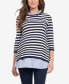 ფოტო #3 პროდუქტის Women's Cotton Maternity Nursing Sweater with Detachable Collar