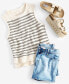 ფოტო #6 პროდუქტის Women's Striped Roll-Neck Cotton Sweater Vest