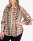 Фото #4 товара Plus Size Batik Puff Stripe Top