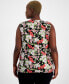 Фото #2 товара Plus size Printed Faux-Wrap Sleeveless Top, Created for Macy's