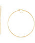 ფოტო #1 პროდუქტის Polished Bridge Large Hoop Earrings in 10k Gold (70mm)