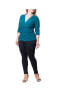 ფოტო #2 პროდუქტის Plus Size Femme Fatale Faux Wrap Top