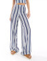 ASOS DESIGN co-ord textured wide leg trousers in stripe