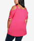 Фото #4 товара Plus Size Cold Shoulder Top