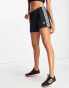 adidas Training Essential 3 Stripe slim shorts in black