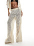 Фото #5 товара South Beach crochet beach trouser co-ord in cream