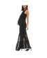 Фото #2 товара Gwen Mesh Tiered Hem Dress Black