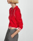 ფოტო #4 პროდუქტის Women's Contrast-Edge Sweater