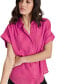 Фото #5 товара Women's Short-Sleeve Button-Front Shirt