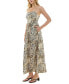 Фото #3 товара Juniors' Animal-Print Square-Neck Maxi Dress