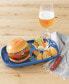 Melamine Camp Blue Coupe Platter 11x7" Set/6