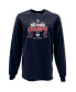 ფოტო #1 პროდუქტის Women's Navy UConn Huskies 2023 NCAA Men's Basketball National Champions Buzzer Stars Long Sleeve T-shirt