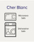 Cher Blanc Square Dinner Plate