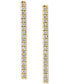 ფოტო #5 პროდუქტის EFFY® Diamond Linear Drop Earrings (1/10 ct. t.w.) in Sterling Silver or 14k Gold-Plated Sterling Silver