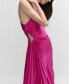 ფოტო #4 პროდუქტის Women's Asymmetrical Pleated Dress