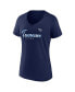 ფოტო #3 პროდუქტის Women's Navy Tennessee Titans Shine Time V-Neck T-shirt